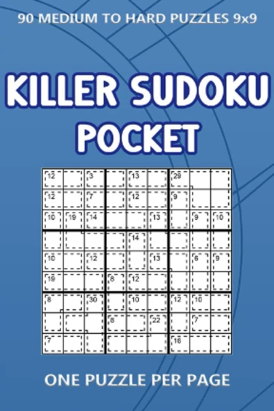 Independently Published Killer Sudoku Pocket: 90 Medium To Hard Puzzles 9X9 One Puzzle Per Page (4 X 6 Inches In Size) ürün görseli 1