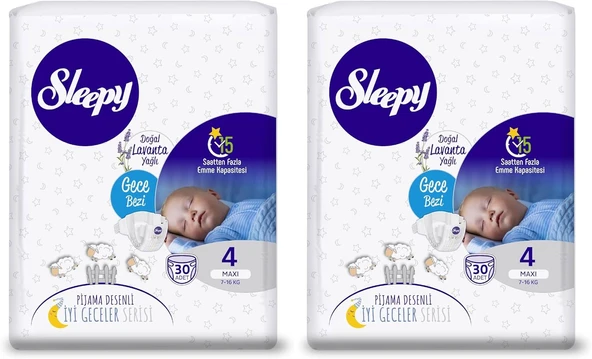Sleepy Gece Külotu 4 Numara Maxi 30X5 Adet (2 Paketi) ürün görseli 1