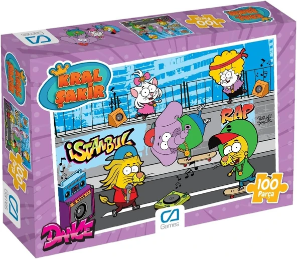 Ca Games Kral Şakir - Sokakta Hip Hop Temalı 100 Parça 34X24Cm Çocuk Puzzle Yapboz Serisi ürün görseli 1