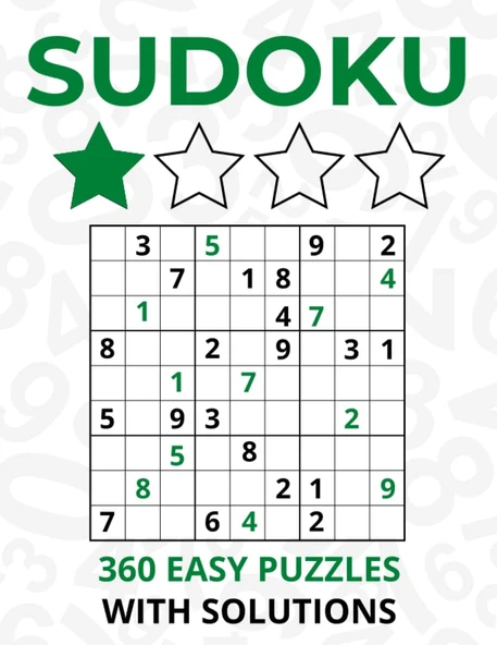 Independently Published Sudoku Puzzles With Solutions - 360 Easy Sudokus - 8.5X11 Large Size: Great Gift Idea For Adults, Teens And Kids Who Love Sudoku Puzzles. ürün görseli 1