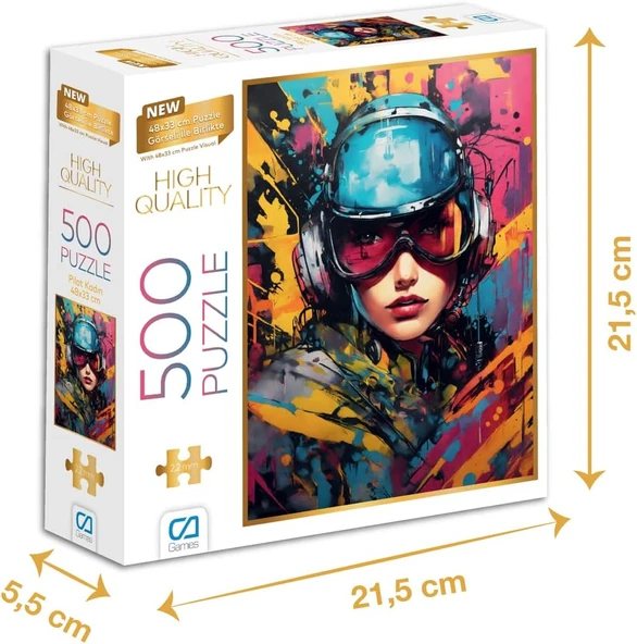 Ca Games Pilot Kadın 500 Parça 2,2Mm Kalınlık 48X33Cm Profesyonel Hobi Puzzle Yapboz Serisi ürün görseli 1