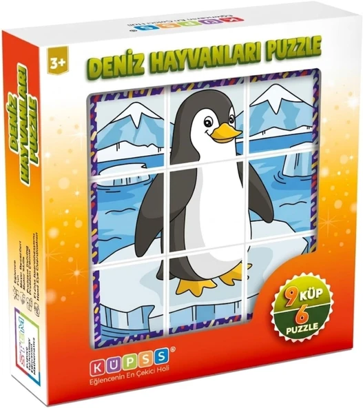 Küpss Deniz Hayvanları 3D Puzzle - 9 Küp 6 Yapboz ürün görseli 1