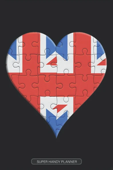 Planner: British British Flag United Heart Jigsaw Puzzle Flags Of Great Britain Great Britain ürün görseli 1