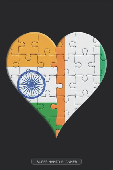 Planner: Indian Ivorian Flag United Heart Jigsaw Puzzle Flags Of India Ivory Coast ürün görseli 1