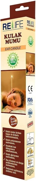 Relife Kulak Temizleme Mumu Ear Candle%100 Naturel Temizleme Çubuğu 1 Kutuda 2 Adet ürün görseli 1