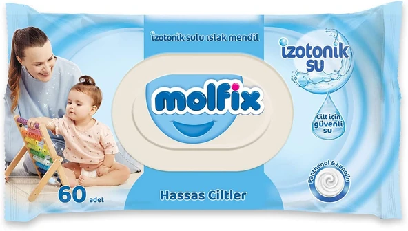 Molfix İzotonik Islak Havlu Hassas Ciltler 60 Yaprak ürün görseli 1