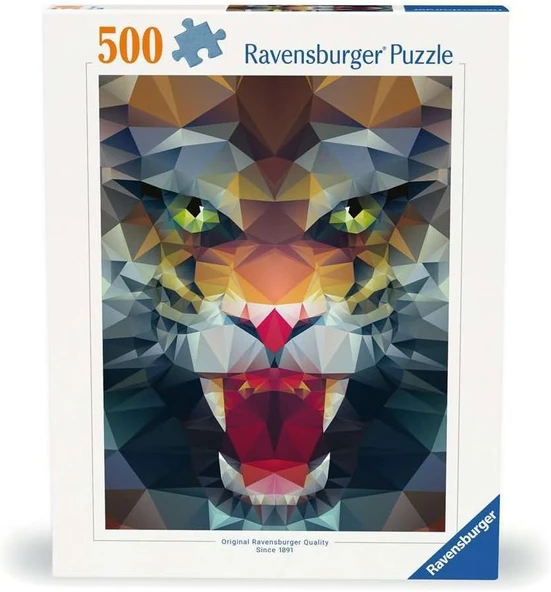 Ravensburger 500P Puzzle Köşeli Aslan, Yapboz ürün görseli 1