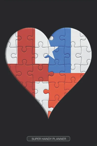 Planner: English Chilean Flag United Heart Jigsaw Puzzle Flags Of England Chile ürün görseli 1