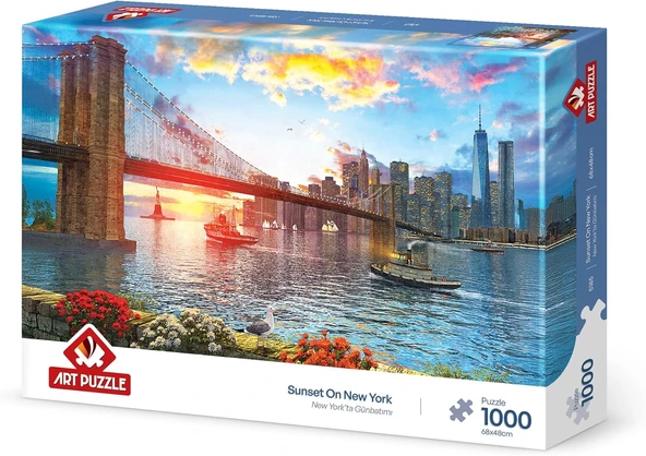 Puzzle New York'Ta Günbatımı 1000 Parça Puzzle ürün görseli 1