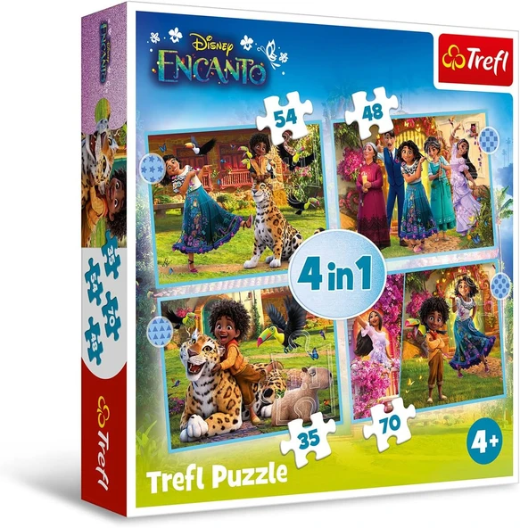 Trefl Puzzle 4W1 Nasze Magiczne Encanto. 34615 [Puzzle] ürün görseli 1