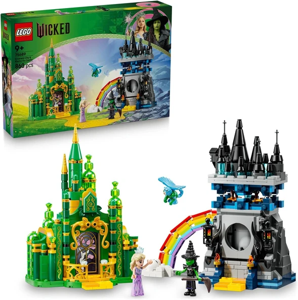 Wicked Emerald City Kiamo Ko Kalesi 75689-9 Yaş Üzeri Kız Erkek Çocuklar Için Elphaba Glinda Mini Bebekleri Uçan Maymun Figürü İçeren Yaratıcı Oyuncak Yapım Seti (860 Parça) ürün görseli 1