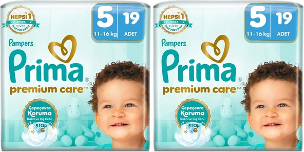 Bebek Bezi Care 5 Numara 19 Adet 2Li Paket ürün görseli 1