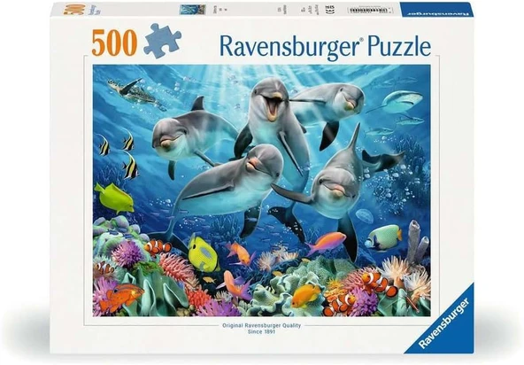 Ravensburger 500P Puzzle Yunuslar, Yapboz ürün görseli 1