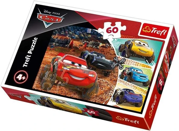 Trefl 17327 Şimşek Mcqueen Arkadaşları, Cars 60 Parça, 4 Yaşından Büyük Çocuklar Için Yapboz ürün görseli 1