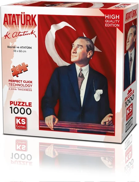 Ks Games 1000 Parça Atatürk Türk Bayrağı ürün görseli 1