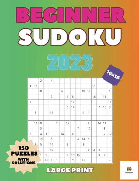 Independently Published Beginner Sudoku 2023 150 Puzzles 16X16 Grid For Everyone: 2 Per Page ürün görseli 1