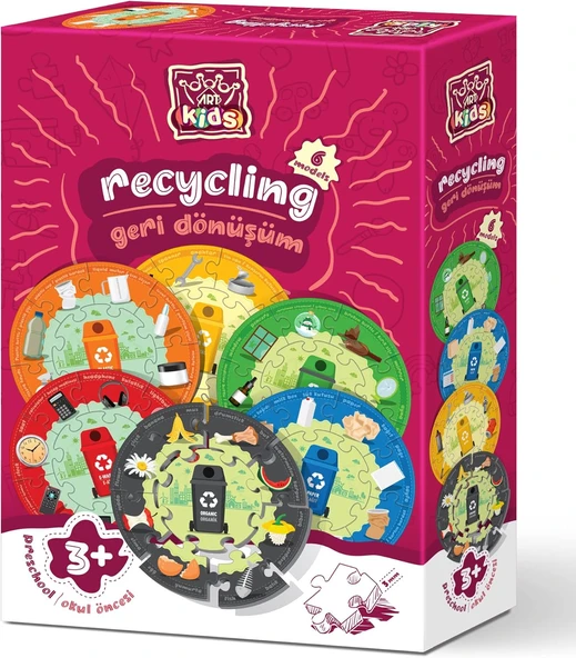 Puzzle Çocuk Geri Dönüşüm Öğreniyorum ürün görseli 1