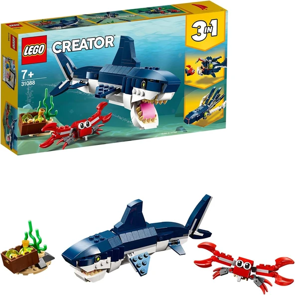 Creator 3’Ü 1 Arada Derin Deniz Yaratıkları 31088-7 Yaş Üzeri Deniz Seven Çocuklar İçin Yaratıcı Yapım Seti (230 Parça) ürün görseli 1