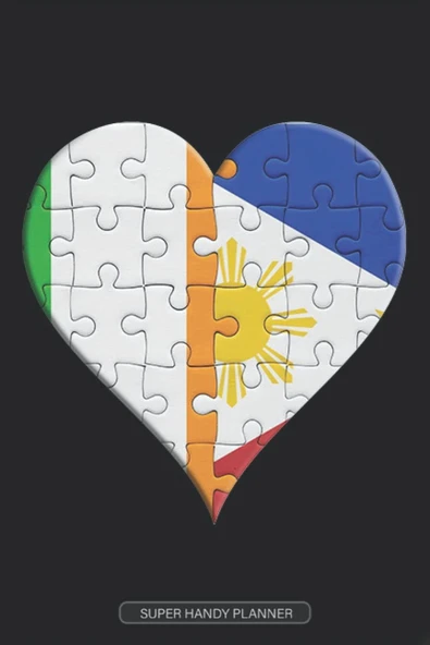 Planner: Irish Filipino Flag United Heart Jigsaw Puzzle Flags Of Ireland Philippines ürün görseli 1