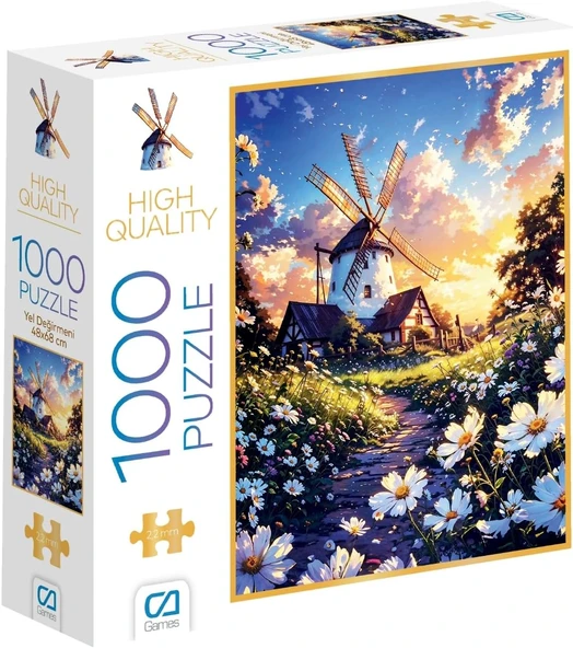 Ca Games Yel Değilmeni 1000 Parça 2,2Mm Kalınlık 48X68Cm Profesyonel Hobi Puzzle Yapboz Serisi ürün görseli 1