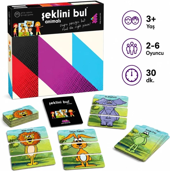 Şeklini Bul-Animals ürün görseli 1