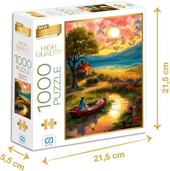 Ca Games Gün Batımı 1000 Parça 2,2Mm Kalınlık 48X68Cm Profesyonel Hobi Puzzle Yapboz Serisi ürün görseli 1