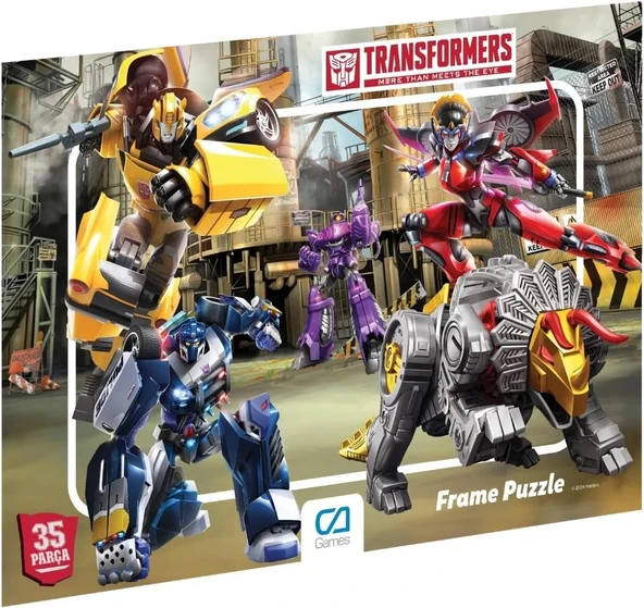 Ca Games Transformers 35 Parça Çerçeveli 34X24Cm Çocuk Puzzle Yapboz Yeni Serisi (Kahverengi) ürün görseli 1