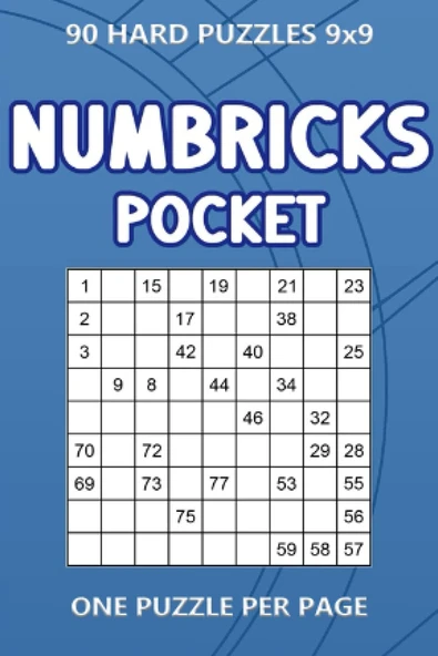 Independently Published Numbricks Pocket: 90 Hard Puzzles 9X9 One Puzzle Per Page (4 X 6 Inches In Size) ürün görseli 1