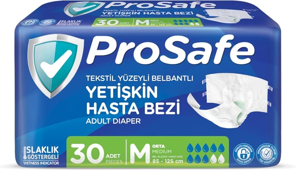 Prosafe Belbantlı Hasta Bezi Orta (M) 30 Adet ürün görseli 1
