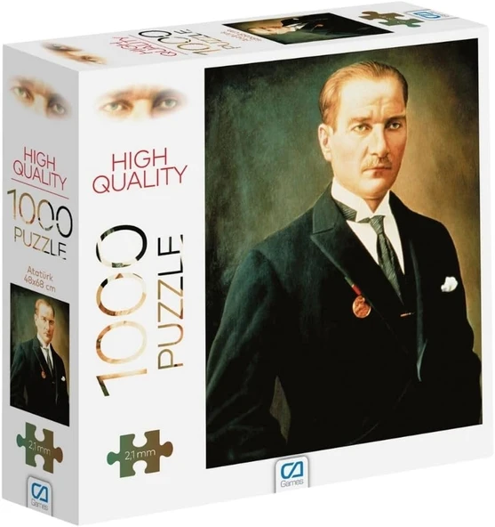 Ca Games Başkomutan Atatürk 1000 Parça 2,2Mm Kalınlık 48X68Cm Profesyonel Hobi Puzzle Yapboz Serisi Vgn462 ürün görseli 1