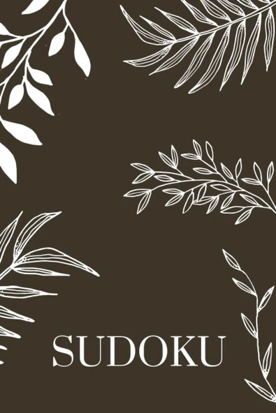 Independently Published Sudoku Puzzle Book- Brown Floral Cover Neutral ürün görseli 1