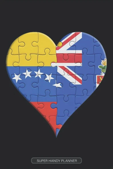Planner: Venezuelan Caymanian Flag United Heart Jigsaw Puzzle Flags Of Venezuela Cayman Islands ürün görseli 1
