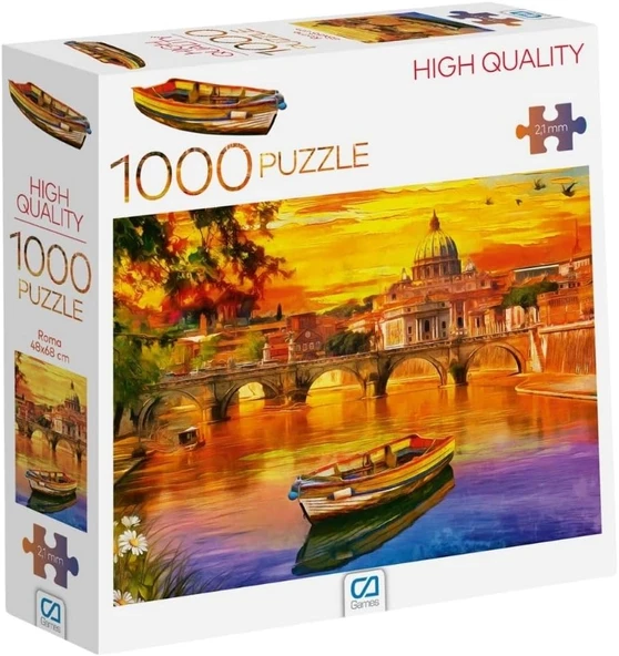 Ca Games Roma Manzaralı 1000 Parça 2,2Mm Kalınlık 48X68Cm Profesyonel Hobi Puzzle Yapboz Serisi ürün görseli 1