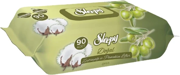 Sleepy Doğal Zeytinyağlı Pamuklu Islak Bebek Havlusu 3X90 (270 Yaprak) ürün görseli 1