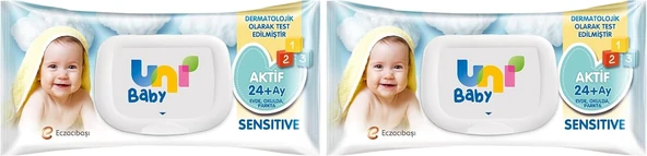 Uni Baby Aktif Sensitive Bebek Islak Mendil 24+ Ay 12X90 Adet (2 Paketi) ürün görseli 1