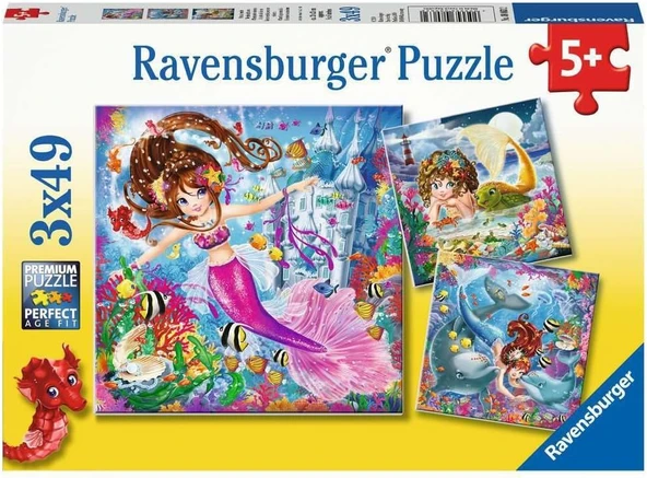 Ravensburger 3X49 Parça Yapboz Wd Mermaid ürün görseli 1