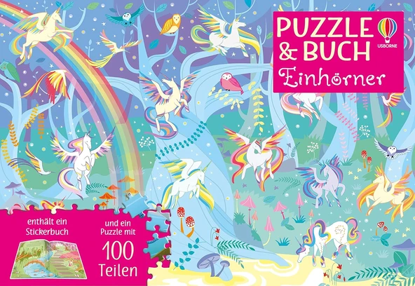 Puzzle & Buch: Einhörner: Puzzle Mit 100 Teilen (Puzzle-Und-Buch-Reihe) ürün görseli 1