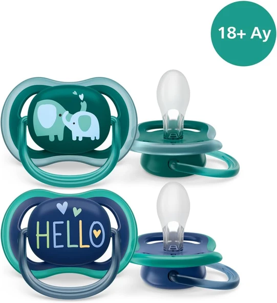Air Emzik, Ay+, Erkek Bebekler Için, 2’Li Paket, Ortodontik Silikon, Geniş Hava Delikli, Mikrodalga Sterilize Edilebilir, Bpa İçermez, Scf349/18 ürün görseli 1