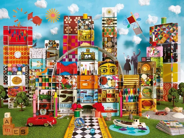 Ravensburger 1500P Puzzle Eames Kart Evi Fantastik ürün görseli 1