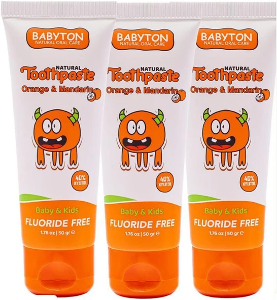 Babyton Doğal Portakal&Mandalina Macunu 3'Lü Set 50 Gr ürün görseli 1
