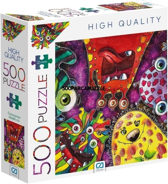 Ca Games Canavarlar 500 Parça 2,2Mm Kalınlık 33X48Cm Profesyonel Hobi Puzzle Yapboz Serisi ürün görseli 1
