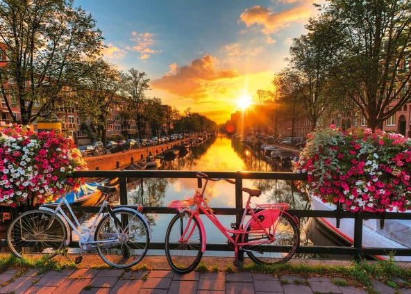 Ravensburger Amsterdam'Da Bisikletler Yetişkinler Için 1000 Parça Yapboz - 12000662 - El Yapımı Aletler, Almanya'Da Üretilmiştir, Her Parça Birbirine Mükemmel Uyar ürün görseli 1