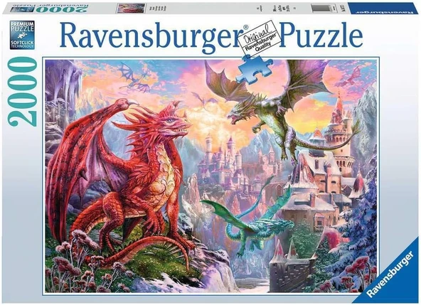 Ravensburger 167173 Ejderhalar Yetişkin Puzzle, 2000 Parça ürün görseli 1