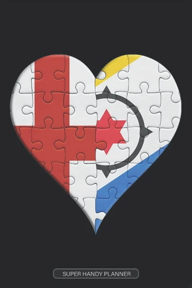Planner: English Bonaire Dutch Flag United Heart Jigsaw Puzzle Flags Of England Bonaire ürün görseli 1