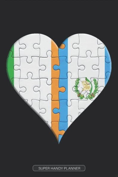 Planner: Irish Guatemalan Flag United Heart Jigsaw Puzzle Flags Of Ireland Guatemala ürün görseli 1