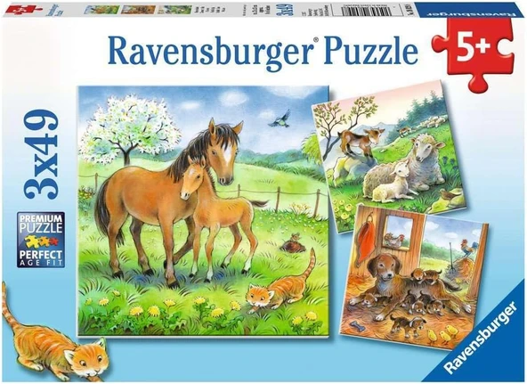 Ravensburger 3×49 Parça “Sarılma Zamanı” Puzzle ürün görseli 1