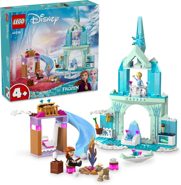 Princess Elsa'Nın Karlar Ülkesi Şatosu 43238-4 Yaş Üstü Kız Erkek Çocukları Için Elsa Anna Mini Bebek 2 Hayvan Figürü İçeren Yapım Seti, Doğum Günü Hediyesi Fikri (163 Parça) ürün görseli 1