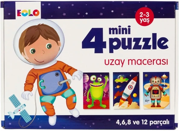 4 Mini Puzzle Uzay Macerası ürün görseli 1