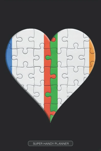 Planner: French Irish Flag United Heart Jigsaw Puzzle Flags Of France Ireland ürün görseli 1