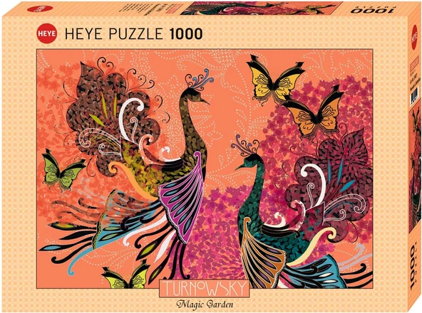 Heye Peacocks & Butterflies 1000 Parça Puzzle ürün görseli 1